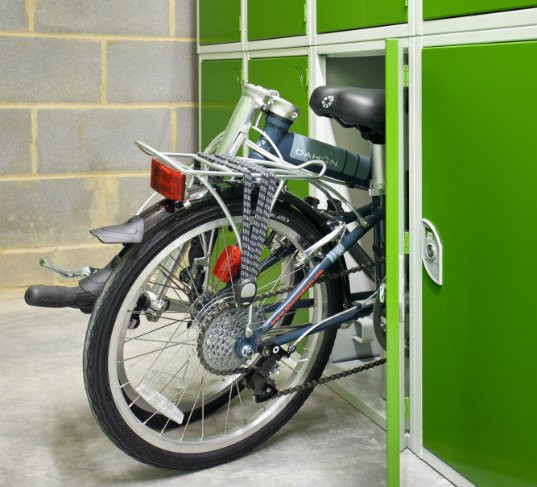 Bike lockers are a space efficient method of cycle parking
