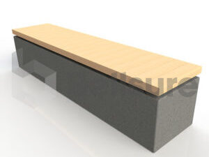 Strataseat Woodrock Timber and Concrete Bench