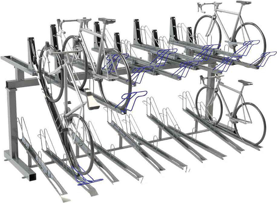 double decker bike rack