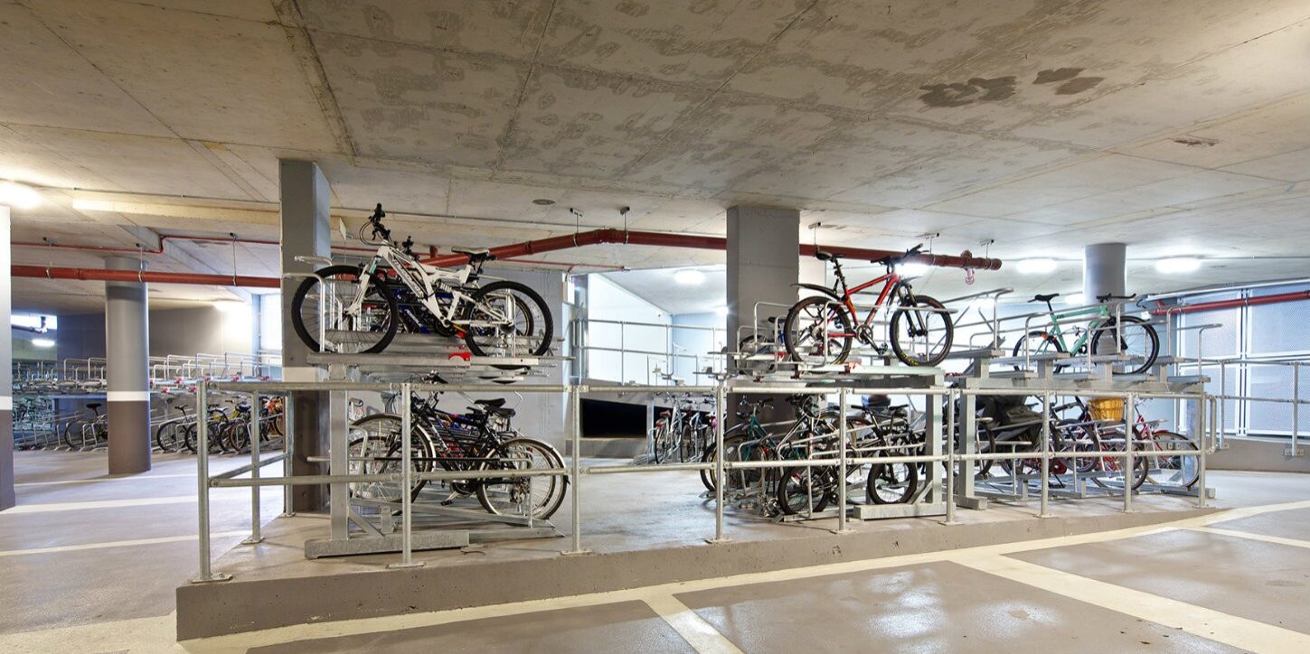 Double-decker cycle rack to accommodate 212 cycles from Bellsure